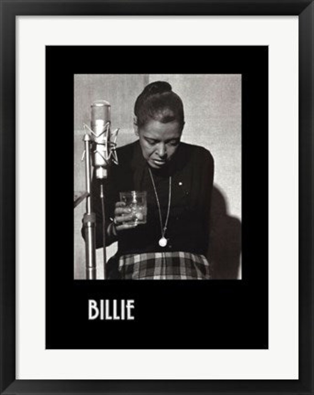 Framed Art Billie Holiday Last Recording Session by Milton J. Hinton - Vintage Jazz, 24x18